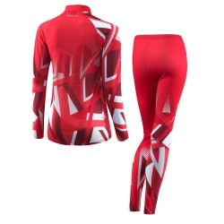 Löffler femme combinaison de ski de fond WorldCup 2023 rouge
